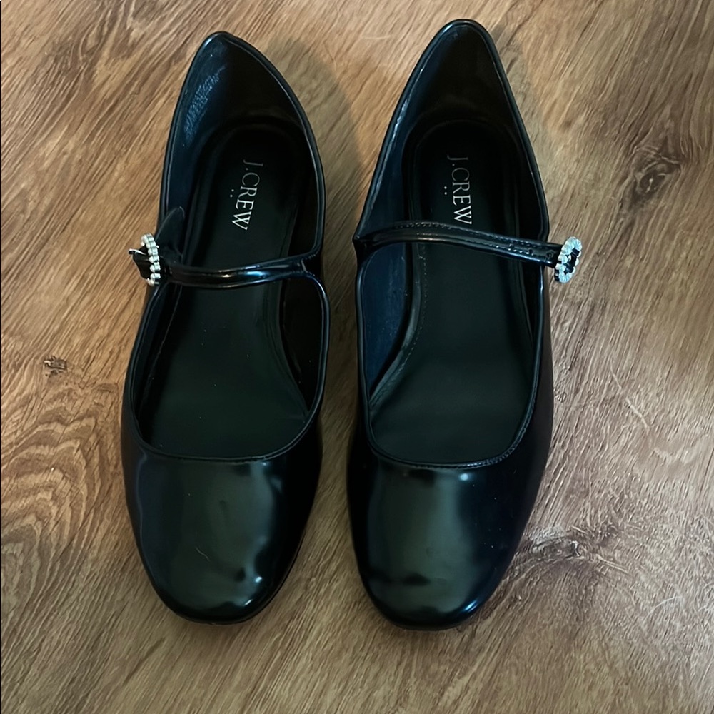 J. Crew Black Patent Leather Flats